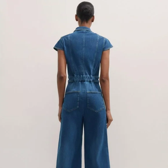 ME+EM Blue Denim Jumpsuit - Picture 4 of 14